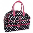 luggage 9417 NPD Black White Fuchsia Trim